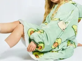 bluzokoc-cieply-miekki-awokado-ponczo-bluza-z-kapturem-kieszen-kangur-polar