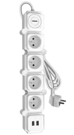 przedluzacz-elastyczny-flex-4-gniazda-2xusb-bialy