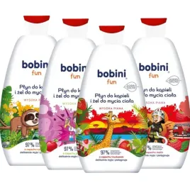 bobini-fun-plyn-do-kapieli-zel-do-mycia-4x-500-ml-truskawka-jablko-cytrusy