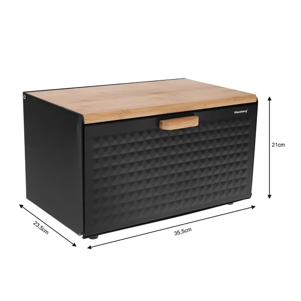 chlebak-stal-bambus-czarny-klausberg-stan-nowy-kod-producenta-kb-7425