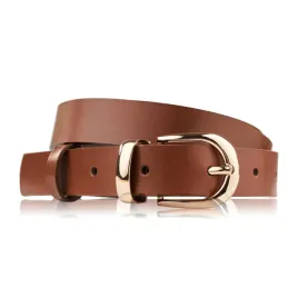 pasek-do-sukienki-damski-skorzany-brazowy-zlota-klamra-brodrene-100-cm