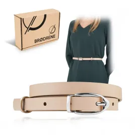 bezowy-pasek-damski-skorzany-brodrene-cienki-klasyczny-stylowy-120-cm