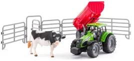 traktor-z-przyczepa-z-bykiem-i-zagroda-zestaw-malego-rolnika-figurka-byk