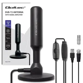 antena-dvb-t2-4k-wewnetrzna-28dbi-ze-wzmacniaczem-usb-5m-magnes-qoltec