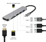 adapter-wieloportowy-usb-c-6w1-hdmi-usb-3-1-usb-2-0x2-czytnik-kart-waga-z-opakowaniem-0-44-kg-kod-producenta-a-cm-combo6-02