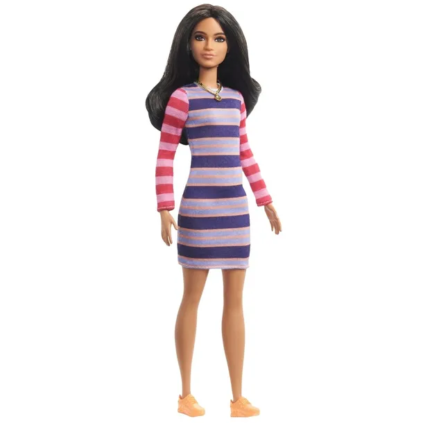 lalka-barbie-fashionistas-sukienka-w-paski-gyb02-wysokosc-produktu-32-39-cm