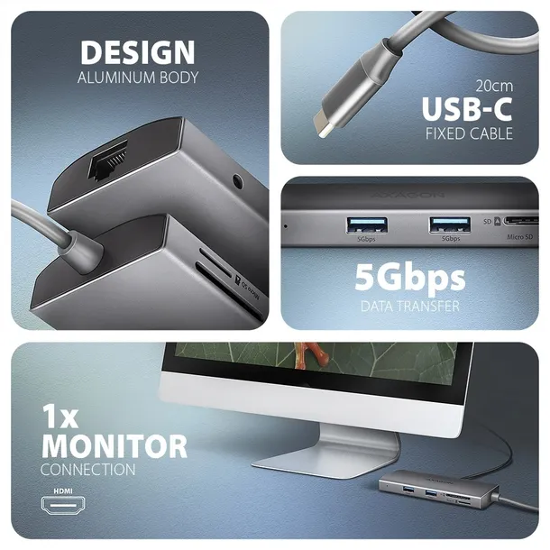hmc-8hlsa-wieloportowy-hub-usb-9in1-5gbps-3x-usb-a-hdmi-4k-30hz-sd-certyfikat-ce