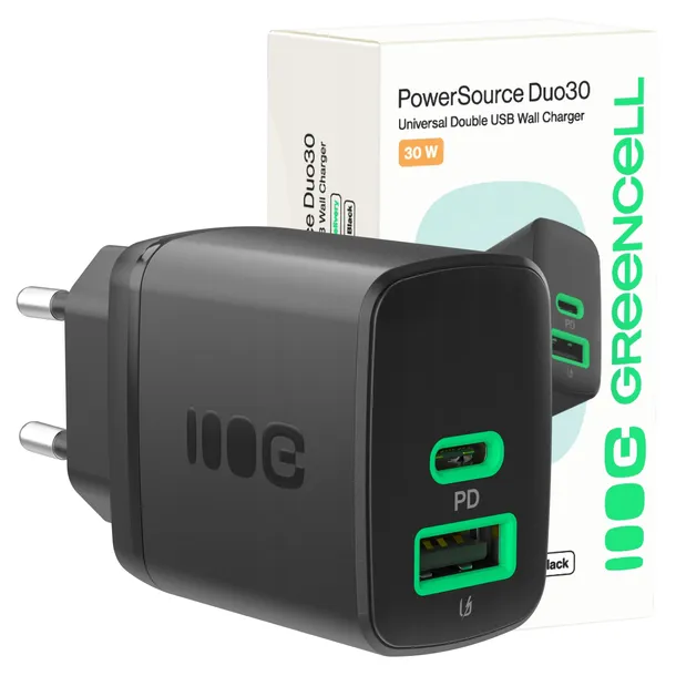 green-cell-ladowarka-sieciowa-30w-1xusb-c-1xusb-a-czarna-liczba-urzadzen-ladowanych-jednoczesnie-2