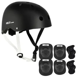 kask-nils-extreme-czarny-l-z-ochraniaczami-na-nadgarstki-lokcie-i-kolana