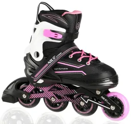 rolki-nils-extreme-regulowane-czarne-35-38-72-mm-pu-abec-7