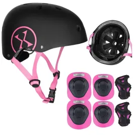 kask-rowerowy-dzieciecy-regulowany-ochraniacze-komplet-na-rolki-hulajnoge