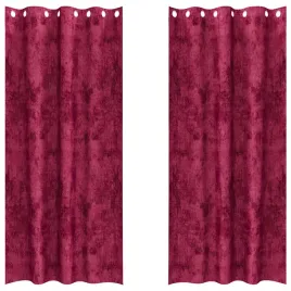 zaslony-z-weluru-2-szt-czerwone-wino-260-x-140-cm-aksamit
