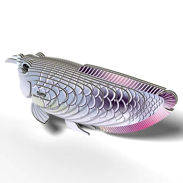 ryba-arowana-srebrna-ukladanka-3d-eugy-material-karton