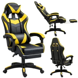 fotel-gamingowy-lean-obrotowy-biurowy-podnozek-poduszki-czarno-zolty