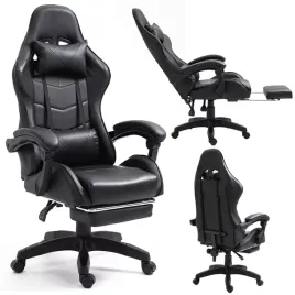 fotel-gamingowy-lean-obrotowy-biurowy-z-podnozkiem-poduszki-czarny