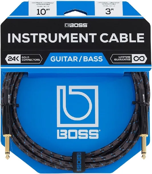boss-bic-10-3m-kabel-gitarowy-instrumentalny-prosty-pozlacane-wtyki-3-metry-dlugosc-kabla-3-m