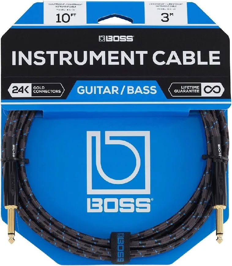 boss-bic-10-3m-kabel-gitarowy-instrumentalny-prosty-pozlacane-wtyki-3-metry-rodzaj-gitarowy-z-wtykami-prostymi