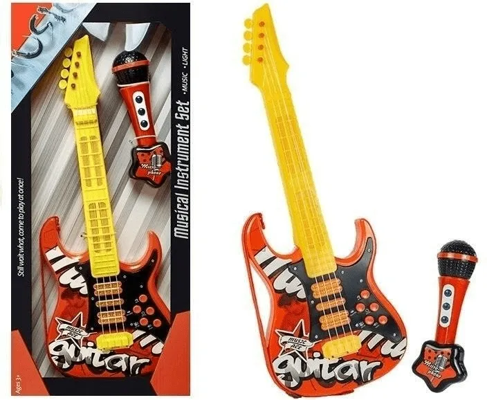 gitara-elektryczna-lean-toys-3361-czerwona