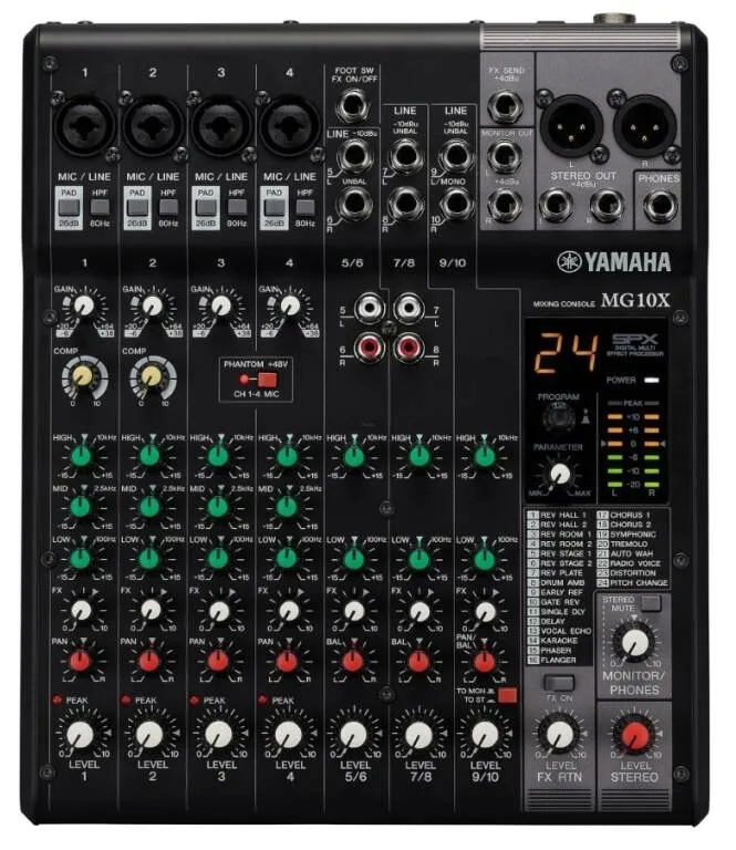 yamaha-mg10x-cv-mikser-analogowy-audio-efekty-phantom-xlr-aux-marka-yamaha