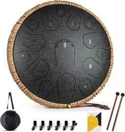 tongue-drum-14-cali-15-tonow-handpan-d-major-paleczki-torba-czarny