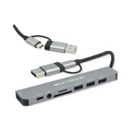 hub-usb-eurolook-8-portowy-usb-c-z-czytnikiem-sd-i-usb-3-0