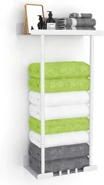 danclit-wieszak-na-reczniki-ze-stali-weglowej-bez-wiercenia-bialy