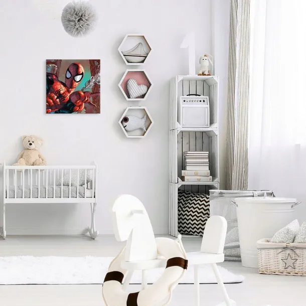 spider-man-web-sling-close-up-obraz-plotno-40x40cm-format-kwadratowy