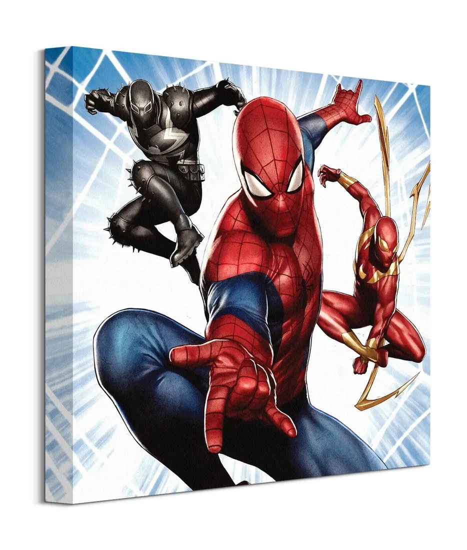 marvel-spider-man-trio-obraz-na-plotnie-40x40-cm