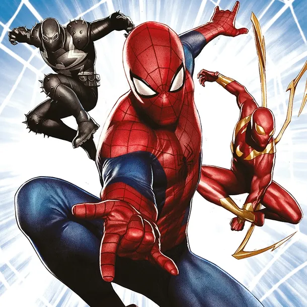 marvel-spider-man-trio-obraz-na-plotnie-40x40-cm-material-wykonania-plotno