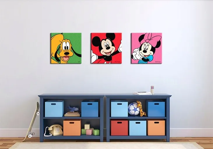 40x40-cm-mickey-mouse-red-obraz-na-plotnie-format-kwadratowy