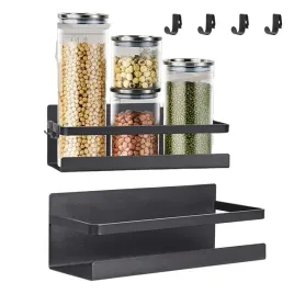 magnetyczna-polka-na-lodowke-organizer-na-przyprawy-hunter-4-haczyki-czarna