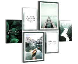 40x30-cm-zestaw-obrazow-gory-jezioro-obrazy-w-ramie-plakaty-ramka-natura