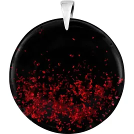 zawieszka-damska-czerwona-harf-szklo-murano-kolko