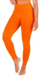 damskie-legginsy-z-wysokim-stanem-modelujace-brzuch-pomaranczowe-l