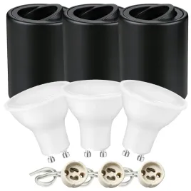 reflektor-sufitowy-ledlux-czarny-okragly-1-punktowy-gu10-z-zarowkami