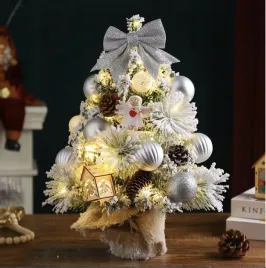 choinka-sztuczna-led-45cm-stolowa-flokowana-osniezona-z-szyszkami-mini