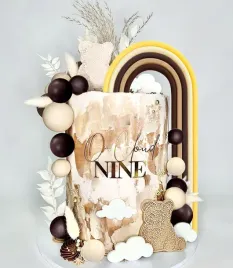 boho-dekoracje-na-tort-brazowa-tecza-kule-bezowe-misie-zestaw-baby-shower