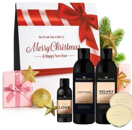 swiateczny-zestaw-damski-kosz-prezentowy-zele-pod-prysznic-euphoria-woski