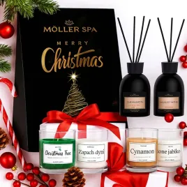 swiateczny-zestaw-kosz-prezentowy-dyfuzory-swiece-zapachy-choinka-cynamon