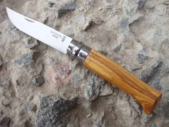 scyzoryk-opinel-nr-8-luxury-range-ze-skorzana-pochwa-drewno-oliwne-ostrze-gladkie