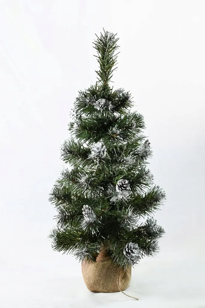 choinka-sztuczna-ozdobna-osniezona-zielona-z-szyszkami-na-biurko-65-cm-rodzaj-choinki-sztuczna