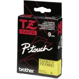 tasma-brother-tze-fx621-flexi-id-9mm-x-8m-czarny-nadruk-zolte-tlo-waga-z-opakowaniem-0-04-kg