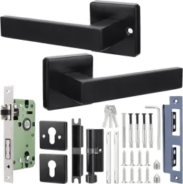 klamka-czarna-dzwignia-drzwi-z-3-kluczami-y574