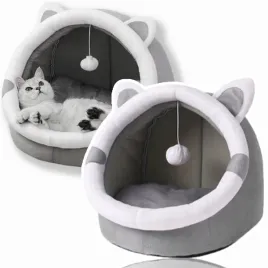 budka-dla-kota-przydasie-odcienie-szarosci-okragly-31-cm-x-30-cm