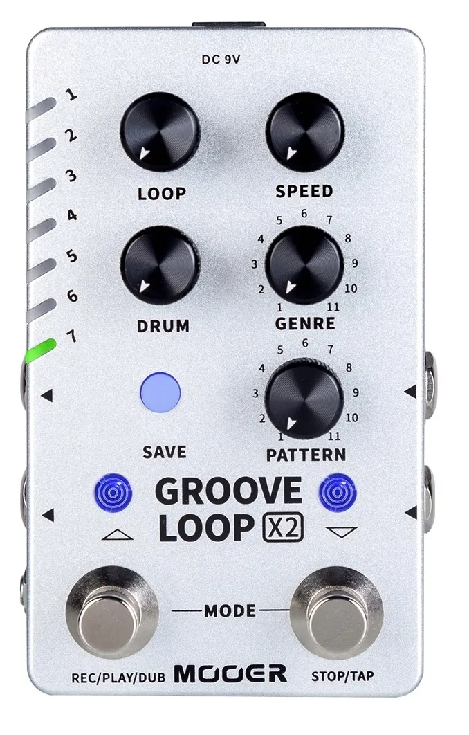 mooer-groove-loop-x2-stereo-looper-drum-machine
