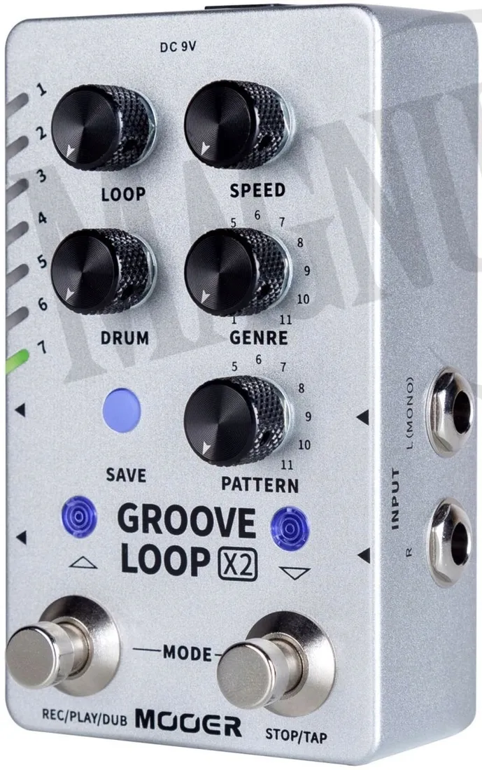 mooer-groove-loop-x2-stereo-looper-drum-machine