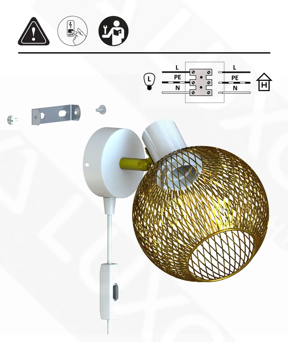 kinkiet-luxolar-bialy-e27-60-w