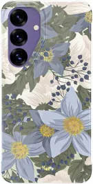 lonli-etui-samsung-galaxy-s25-blue-flower-or-360-ochrona