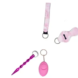 zestaw-brelokow-nadgarstek-dla-kobiet-samoobrony-alarm-osobisty-rozowy