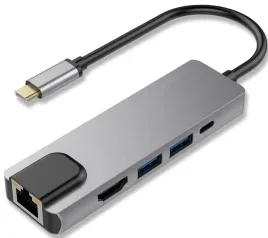 adapter-usb-c-tradebit-6318-na-5-wejsc-szary